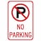 Brady No Parking Sign, 18"H, 12"W, Aluminum, 103739 103739 - alternate 1